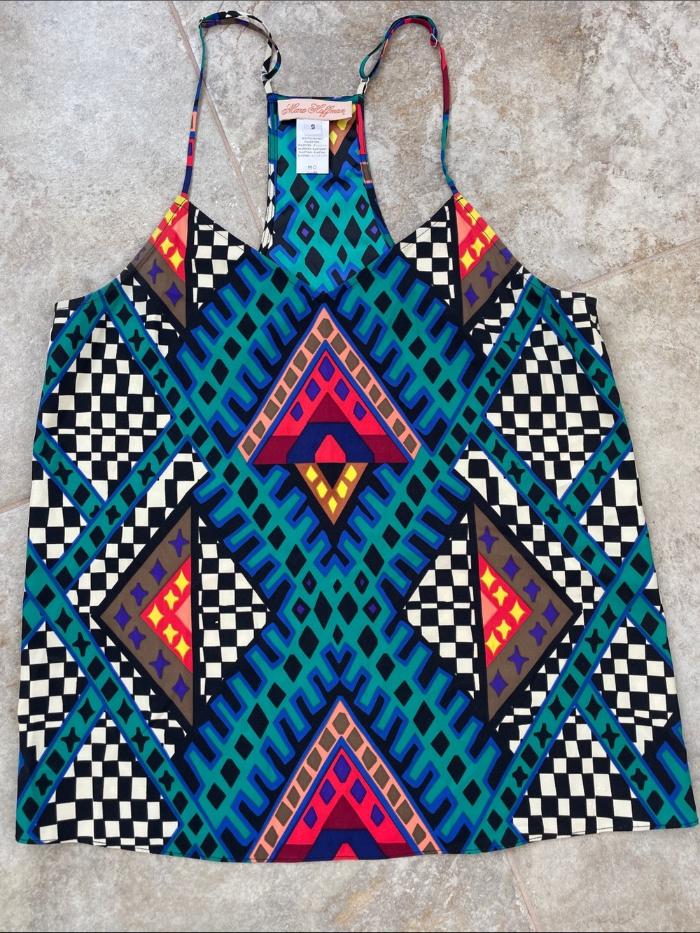 Mara Hoffman Geo Bazaar Colorful Geometric Print Tank Top